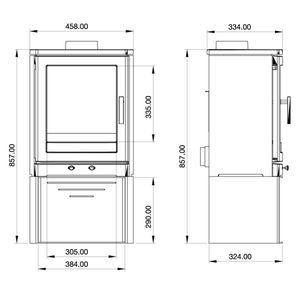 ACR Woodpecker WP5QLS, 5kW Multifuel Stove