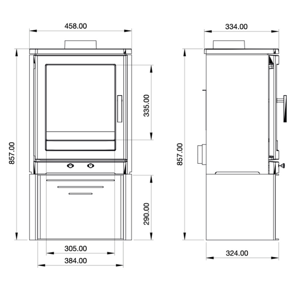 ACR Woodpecker WP5QLS, 5kW Multifuel Stove